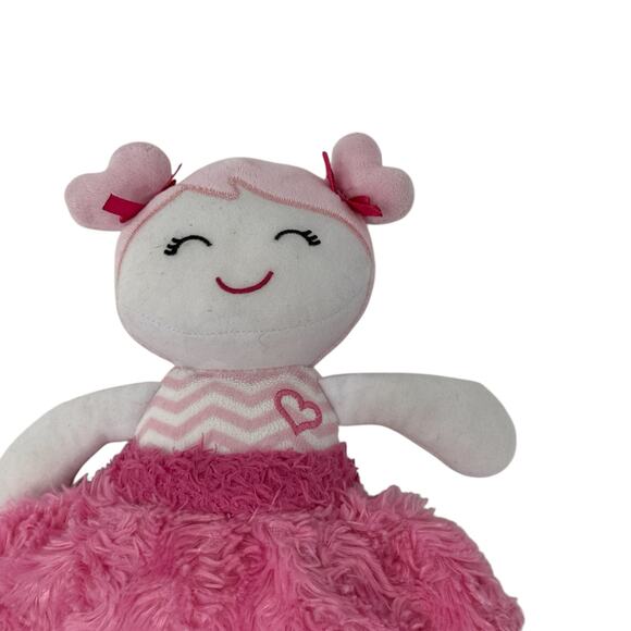 Baby Starters PinkChevron Stripe Marisa Soft Plush Snuggle Buddy Baby Doll 12" - Picture 8 of 12